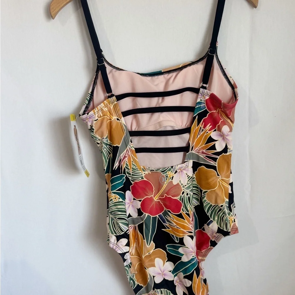 Hurley Floral One Piece Swimsuit Size S